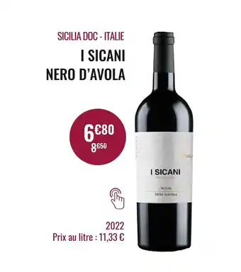 Nicolas I sicani nero d’avola sicilia doc - italie offre
