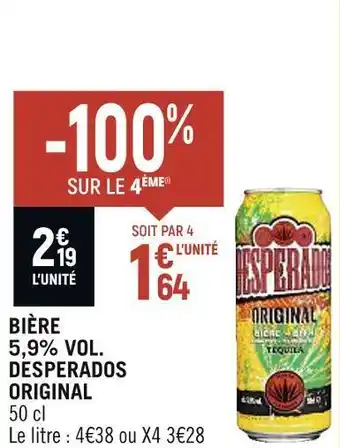 Spar Desperados bière 5,9% vol. original offre