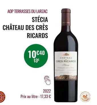 Nicolas Stécia / château des crès / ricards aop terrasses du larzac offre