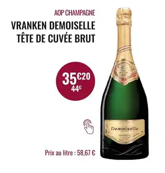 Nicolas Vranken demoiselle aop champagne tête de cuvée brut offre