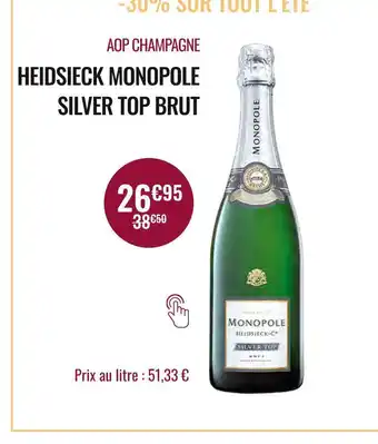 Nicolas Heidsieck monopole silver top brut aop champagne offre