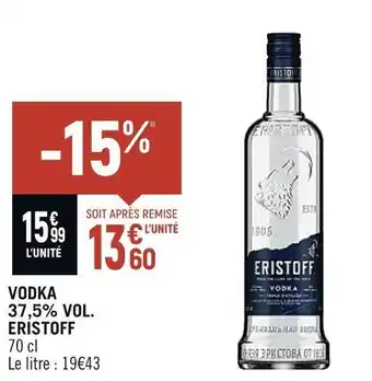 Spar Eristoff vodka 37,5% vol. offre