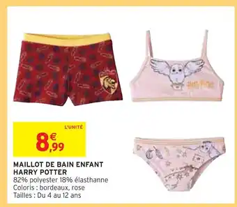 Harry potter maillot de bain enfant