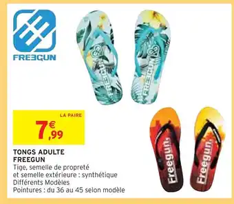 Intermarché Freegun tongs adulte offre