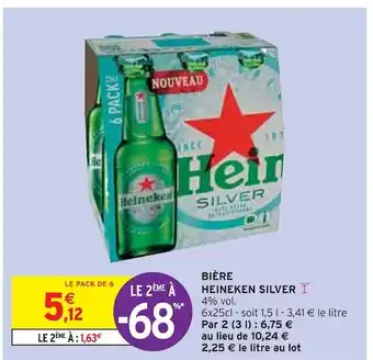 Intermarché Heineken bière silver offre