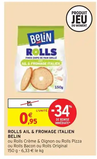 Intermarché Belin rolls ail & fromage italien offre