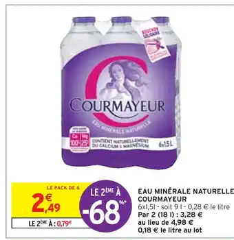 Intermarché Courmayeur eau minérale naturelle offre