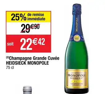 Cora x Carrefour Heidsieck monopole champagne grande cuvée offre