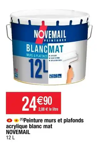 Cora x Carrefour Novemail peinture murs et plafonds acrylique blanc mat offre
