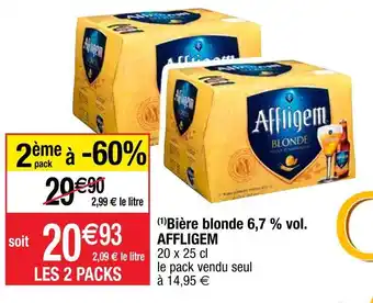 Cora x Carrefour Affligem bière blonde 6,7 % vol. offre