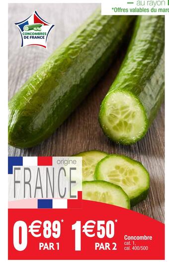 Cora x Carrefour Concombre offre