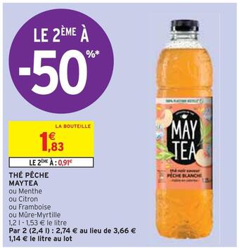 Intermarché Maytea thé pêche offre