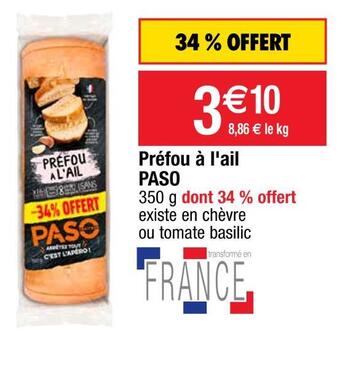 Cora x Carrefour Paso préfou à l'ail offre