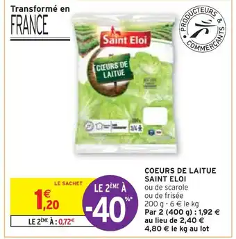 Intermarché Saint eloi coeurs de laitue offre