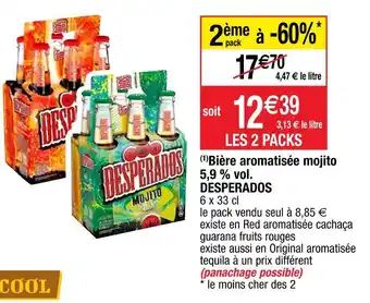 Cora x Carrefour Desperados bière aromatisée mojito 5,9 % vol. offre