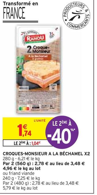 Monique ranou croques-monsieur a la béchamel x2