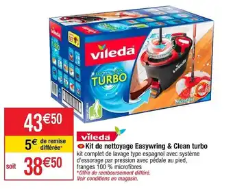 Cora x Carrefour Vileda kit de nettoyage easywring & clean turbo offre