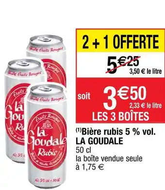 Cora x Carrefour La goudale bière rubis 5 % vol. offre