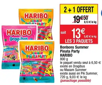 Cora x Carrefour Haribo bonbons summer pinata party offre
