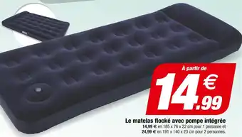 Bazarland Pavillo le matelas flocké avec pompe intégrée offre