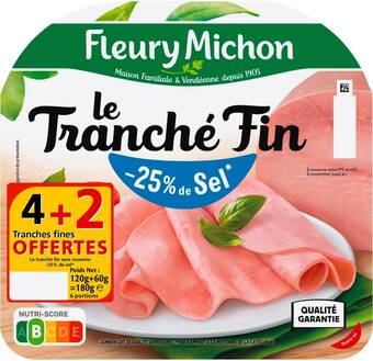 Match Fleury michon jambon le tranché fin offre