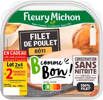 Match Fleury michon filet de poulet rôti offre