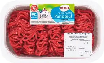 Match Cora haché pur boeuf offre