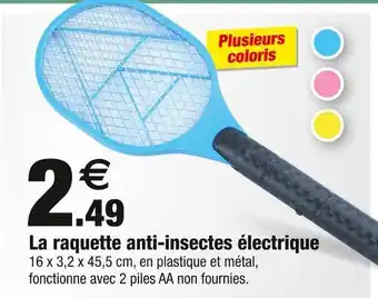 Bazarland La raquette anti-insectes électrique offre