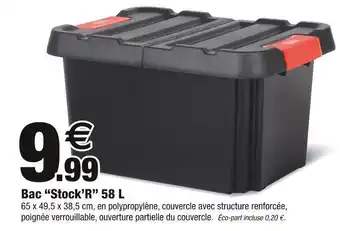 Bazarland Bac “stock’r” 58 l offre