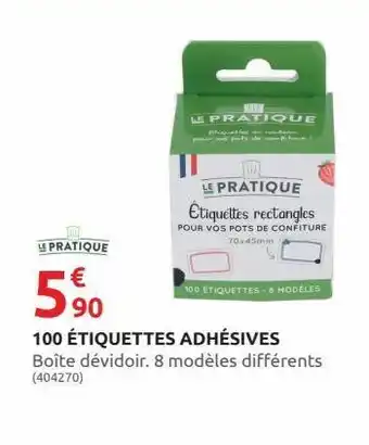 100 étiquettes adhésives