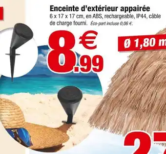 Enceinte d’extérieur appairée