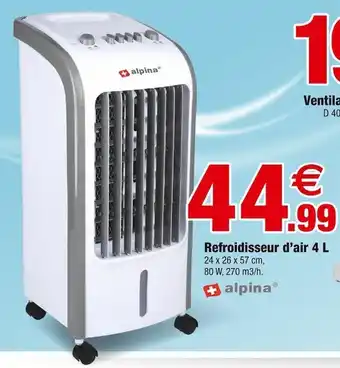 Bazarland Alpina refroidisseur d’air 4 l offre