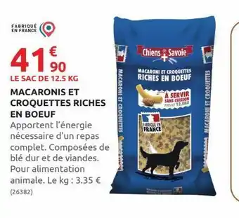 Rural Master Macaronis et croquettes riches en boeuf offre