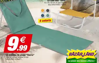 Bazarland Le matelas de plage “sierra” offre