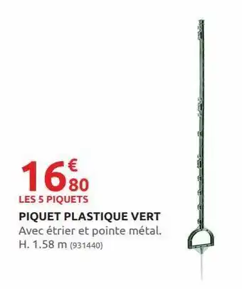 Rural Master Piquet plastique vert offre