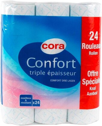 Match Cora papier toilette triple épaisseur confort offre