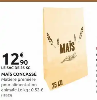 Rural Master Le sac d 25 kg mais concasse offre