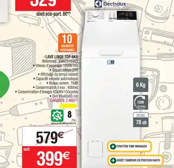 Cora x Carrefour LAVE LINGE TOP 6KG offre