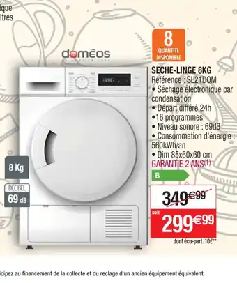 Cora x Carrefour SÈCHE-LINGE 8KG offre