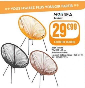 La Foir'Fouille FAUTEUIL MARCO offre