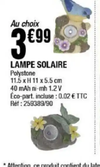 La Foir'Fouille LAMPE SOLAIRE Polystone offre