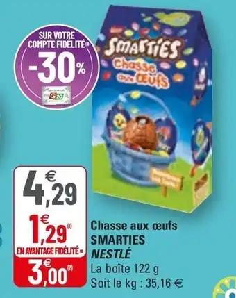 G20 Chasse Aux œufs Smarties Nestlé offre