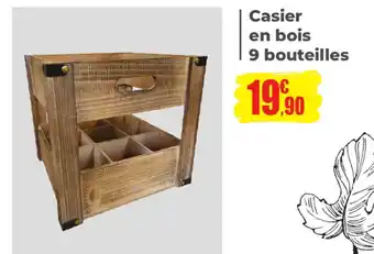 E.Leclerc Casier en bois 9 bouteilles offre