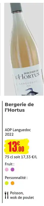 E.Leclerc Bergerie de l'Hortus AOP Languedoc 2022 offre