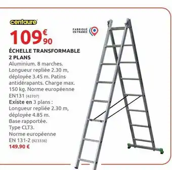 Rural Master Échelle transformable 2 plans offre