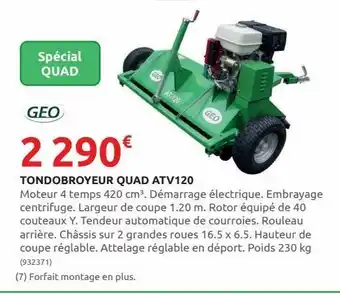 Tondobroyeur quad atv120
