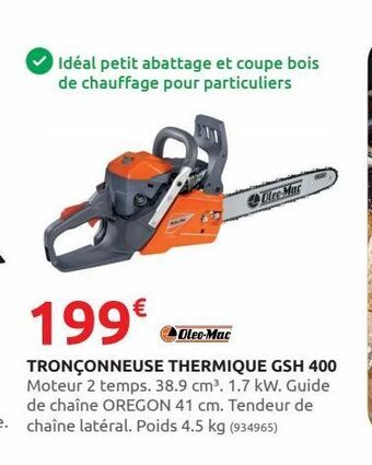 Rural Master Tronçonneuse thermique gsh 400 offre
