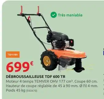 Rural Master Débroussailleuse tdf 600 tr offre