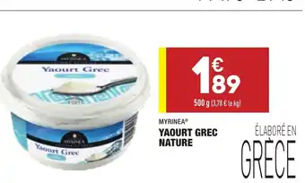 ALDI Yaourt grec nature offre