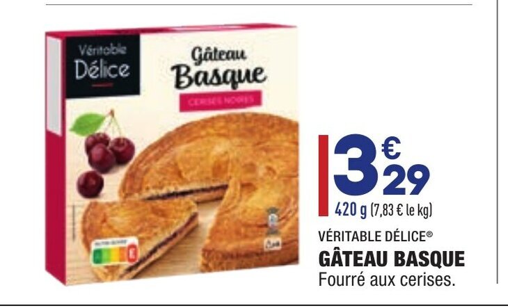 Promo Gateau Basque Chez Aldi